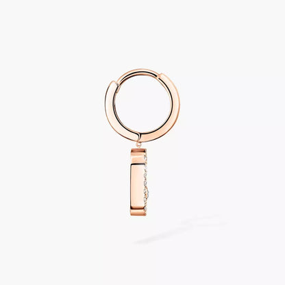 [Spark]Move Uno Single Diamond Hoop Earring