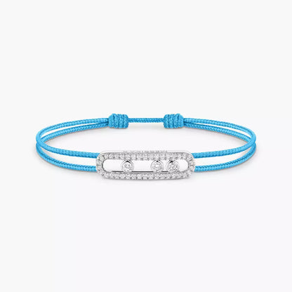 [Spark]Messika Care(s) pink cord pavé bracelet