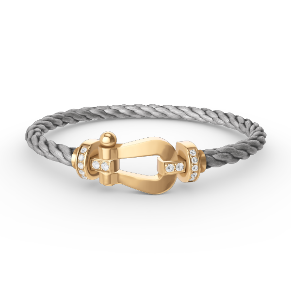 [Spark]FORCE LARGE HORSESHOE HALF DIAMOND BRACELET GOLD