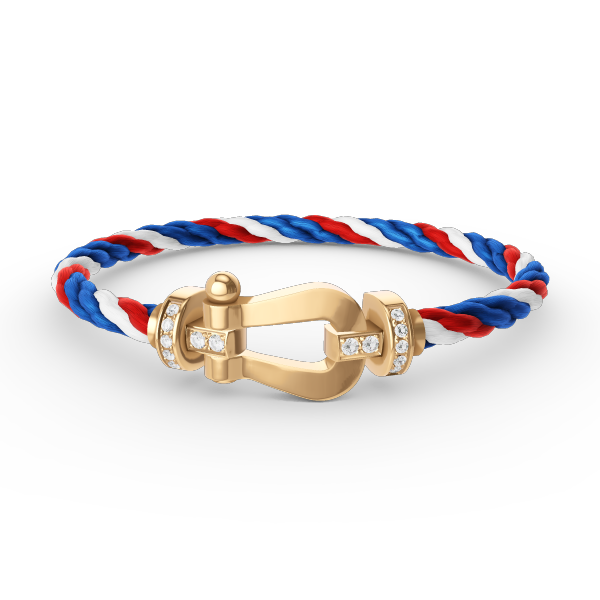 [Spark]FORCE LARGE HORSESHOE HALF DIAMOND BRACELET GOLD