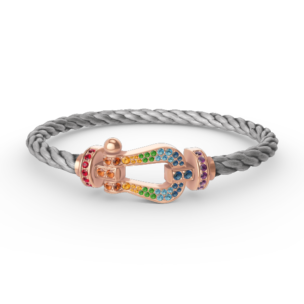 [Spark]FORCE LARGE HORSESHOE  COLORED DIAMOND BRACELET Spark GOLD