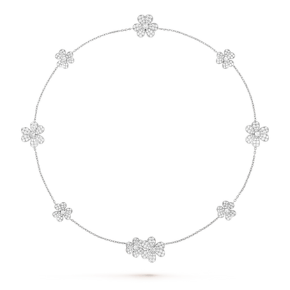 [Spark]FRIVOLE SILVER 9 FLOWERS NECKLACE