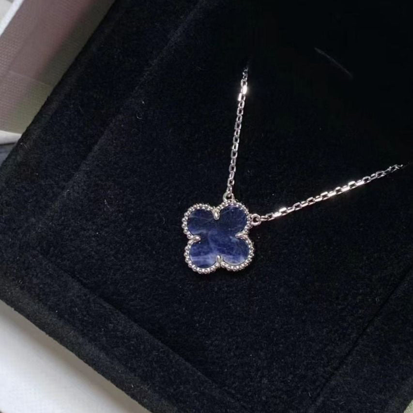 [Spark]CLOVER 15MM PIETERSITE NECKLACE SILVER