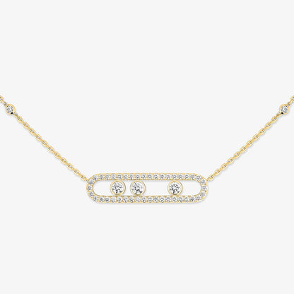 [Spark] Move Pave_ Rose Gold Diamond Necklace