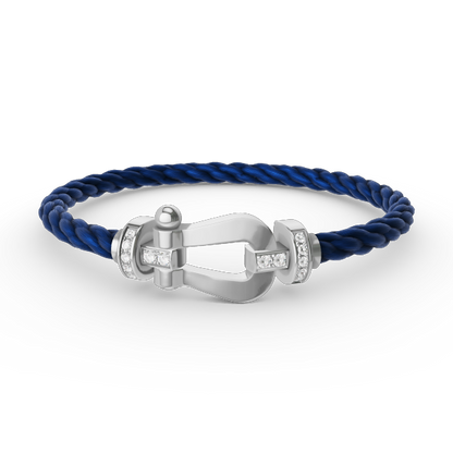 [Spark]FORCE LARGE HORSESHOE HALF DIAMOND BRACELET SILVER